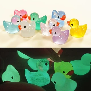 10ชิ้นเรืองแสงในที่มืด,มินิเป็ด,ของเล่นเป็ดชุด,มินิพลาสติกเป็ดที่สมจริง,ของเล่นเรืองแสงสําหรับgoodyกระเป๋าสิ่งอํานวยความ พรรคโปรดปรานซัพพลายอีสเตอร์ของขว