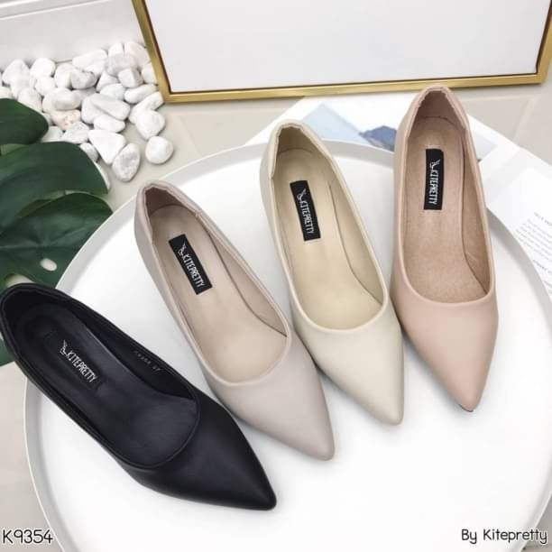 สินค้าพร้อมส่ง Kitepretty K9354 รองเท้าส้นสูง  ส้นเข็มสูง2.5 นิ้ว