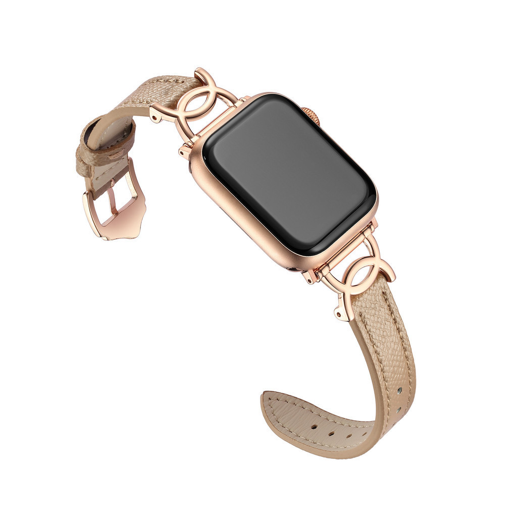 เหมาะสําหรับสาย Apple , Dual C Metal applewatch iwatch สายสร ้ อยข ้ อมืออัจฉริยะ