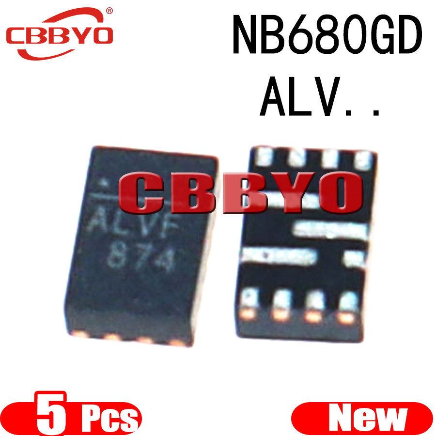 ชิ้นส่วนอิเล็กทรอนิกส์ NB680 NB680GD NB680GD-Z ALVF ALV = QFN-12 จํานวน 5 ชิ้น