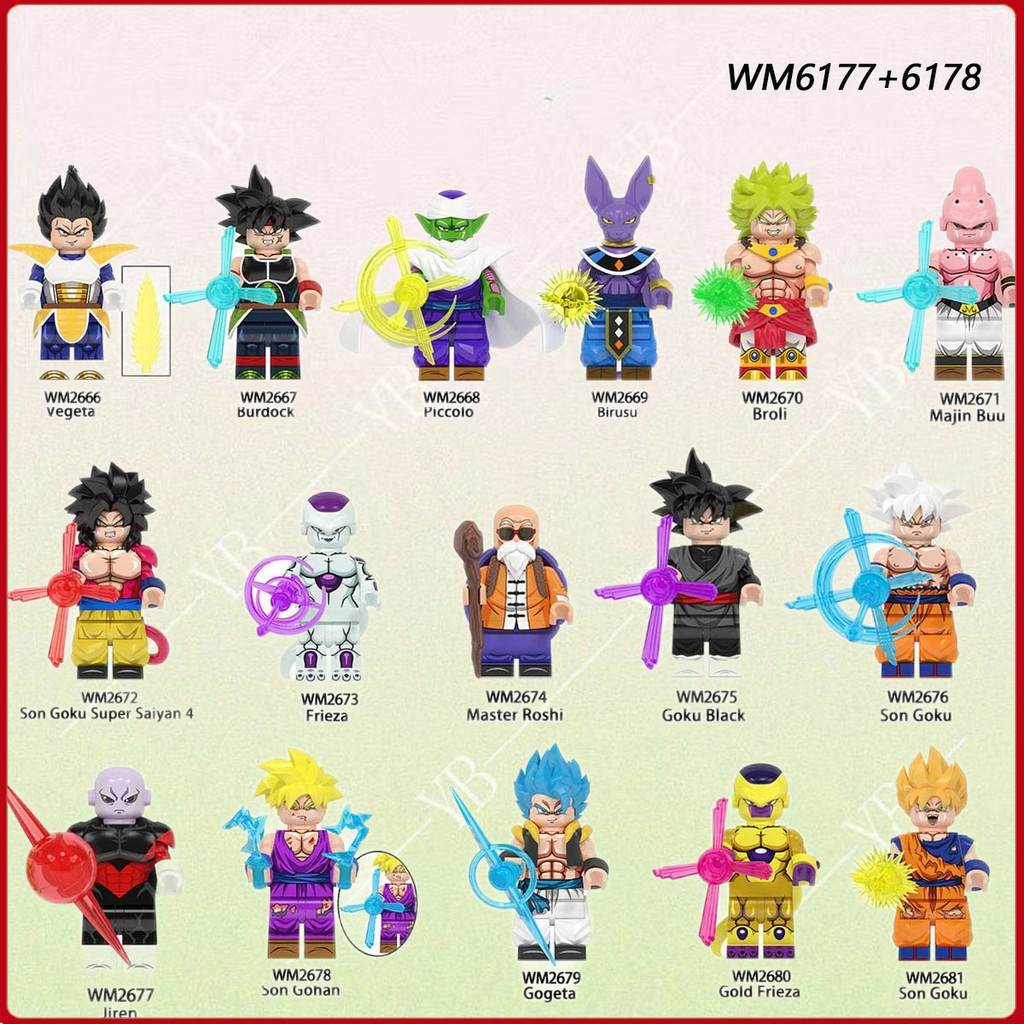 อะนิเมะ Dragon Ball series Vegetabadak minifigures บล ็ อกตัวต ่ อของเล ่ น