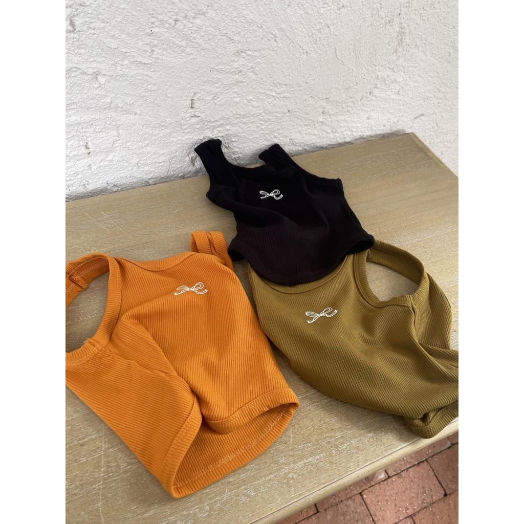 เหมาะสําหรับทารก 9-28 กก., เสื้อเชือกแขวนคอขนาดเล็กเปลือยเกาหลี, ฤดูร้อนโบว์ ยู คอ, สะดือเปลือยบางด้านบน