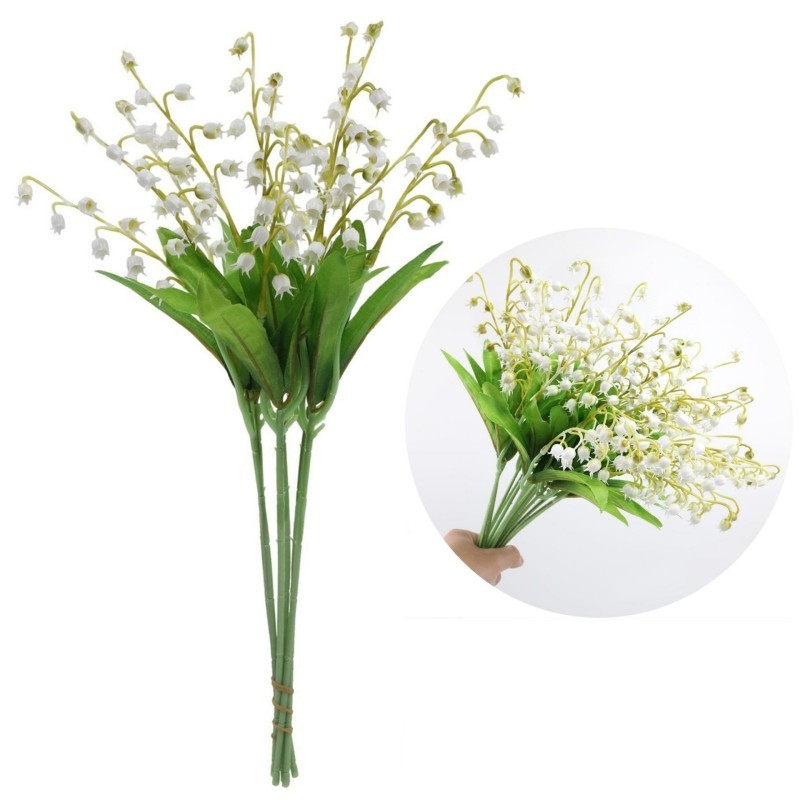 จําลอง Lily of The Valley ดอกไม ้ พลาสติก Wind Chimes บ ้ านนุ ่ มตกแต ่ งโรงแรมตกแต ่ ง