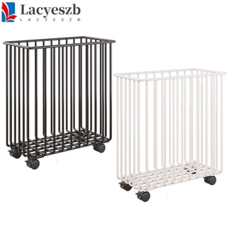 Lacyeszb ที่เก็บเสื่อโยคะ ตะกร้าซักผ้าล้อมือถือ ทนทาน ระบายอ…