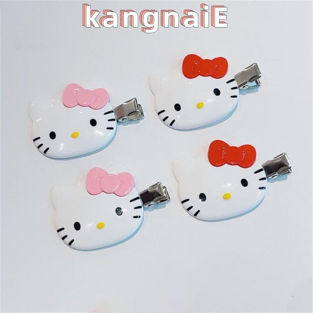 Kangnai กิ๊บติดผม 2 ชิ้น, Sanrio Hello Kitty Scrunchies คลิปหน้าม้า, เครื่องประดับผม Duckbill คลิปการ์ตูนที่คาดผมสาว