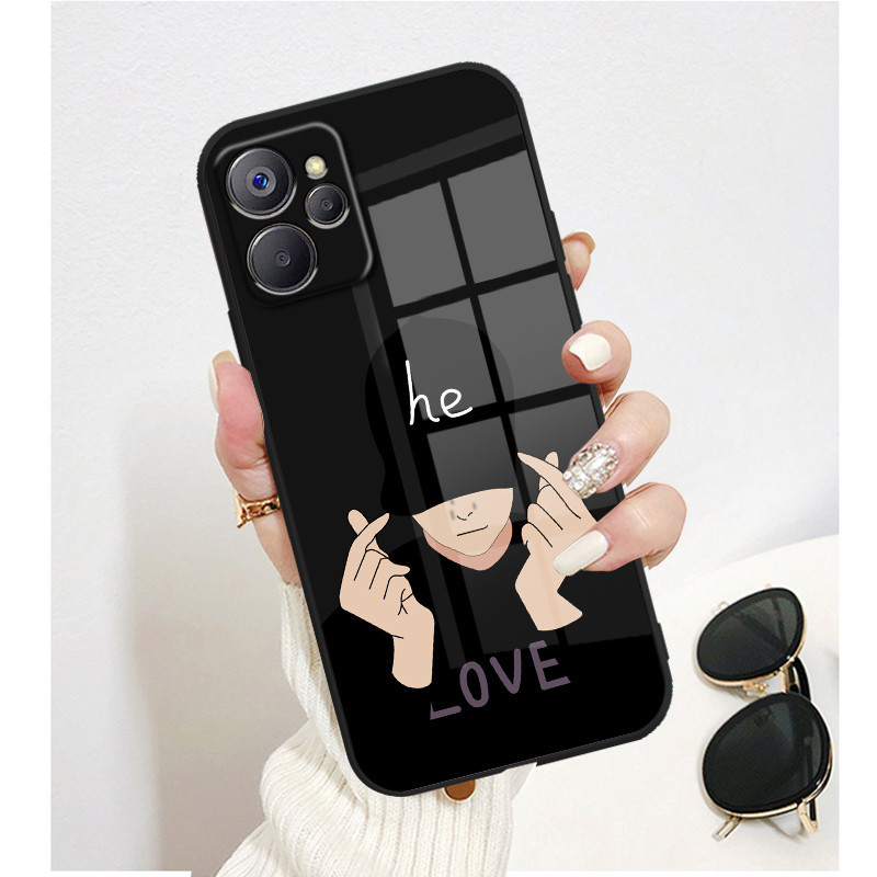 เคสกระจก OPPO realme 10 5g / realme 10t 5g / realme 9i 5g เคสกระจกนิรภัยฮาร์ดฝาหลังขอบซิลิคอนอ่อน ราคา ถูกที่สุด ดีลบีเคเค แกลเลอรีภาพที่ 2