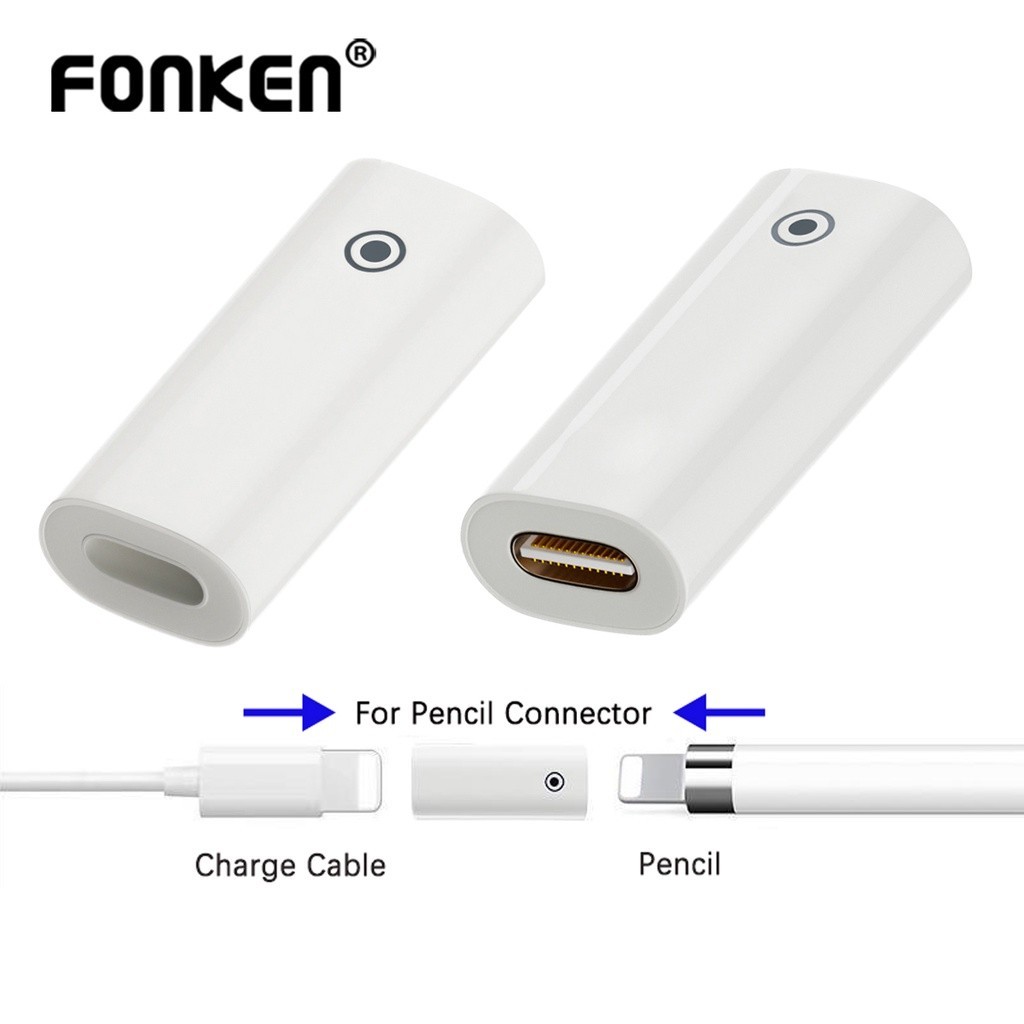 Fonken Mini Connector Charger สําหรับดินสอ Aple 1st Type C หญิงถึง IOS หญิงดินสออะแดปเตอร ์ ชาร ์ จ Converter