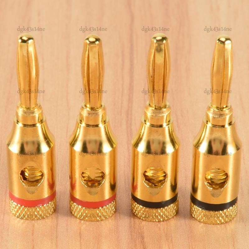 『dgk43s14ne 』Banana Plugs Open Screw 24K Gold Plated Plugs Audio Jack Connector สําหรับลําโพงสายสเตอริโอ , 24-Pack ( 12 Red,12 Black ) - รูปที่ 5