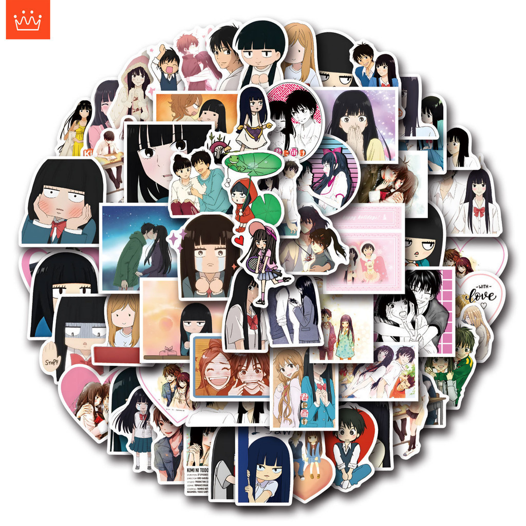 J· ชุดสติ๊กเกอร์ Kimi ni Todoke ชุดสติกเกอร์กราฟฟิตีกันน้ำอะนิเมะ, 57 แผ่น/ชุด