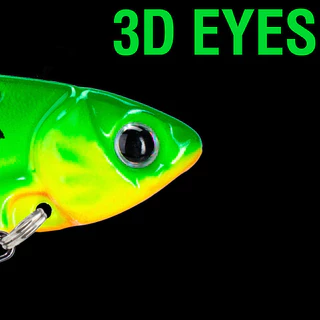1pcs 3.5g/5g/7g/10g/14g โลหะสีสัน VIB Lure 3D ตา Sinking Jig Hard เหยื่อช้อน Spinner ตกปลา Lure Fishing Tackle สําหรับ Bass Walleye ปลาเทราท์