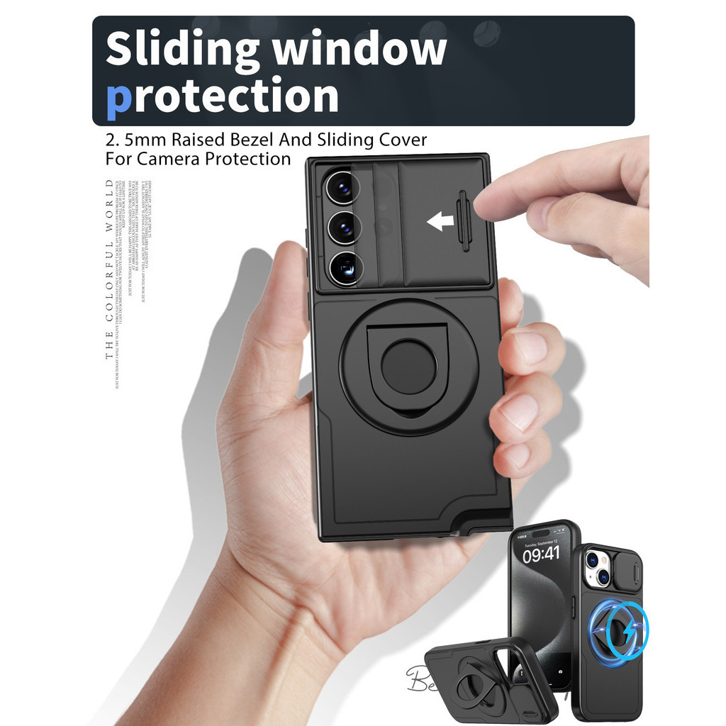 แหวนแม่เหล็กที่แข็งแกร่งเคสโทรศัพท์พร้อมขาตั้งสําหรับ Samsung Galaxy S23 ULTRA S22 ULTRA S23 S22 PLUS S23 S21 S20 FE กันกระแทกป้องกันการตกป้องกันปลอกปกหลัง ราคา ถูกที่สุด ดีลบีเคเค