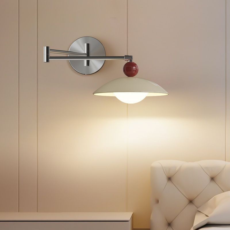 โคมไฟติดผนังห้องนอนข้างเตียง Bauhaus ห้องนั่งเล่นสแกนดิเนเวียน Minimalist Retractable Study อ่านสวิงอาร์มไฟติดผนัง ราคา ถูกที่สุด ดีลบีเคเค แกลเลอรีภาพที่ 2