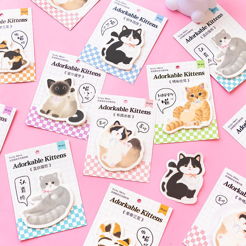 30 ชิ้น/แพ็คน่ารัก Sticky Notes การ์ตูน Sticky Notes สัตว์รูปร่าง Markers ธง Self-Stick Memo Pads นักเรียน Home Office Roommates ของขวัญ Tab Supplies