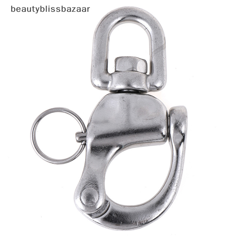 [beautyblissbazaar] สแตนเลสด่วนที่วางจําหน่ายเรือโซ่กุญแจมือหมุนตะขอสแน็ป 70 มม. [TH]