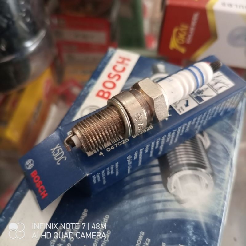 หัวเทียน x5dc Bosch เกลียวยาว gl