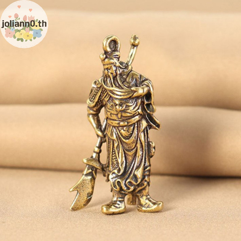 Joliann0 Solid ทองแดงบริสุทธิ์ Guan Gong รถพวงกุญแจจี้กระเป๋าเดินทางกระเป๋าเครื่องประดับอุปกรณ์เสริมแหวนทองเหลืองของขวัญ th