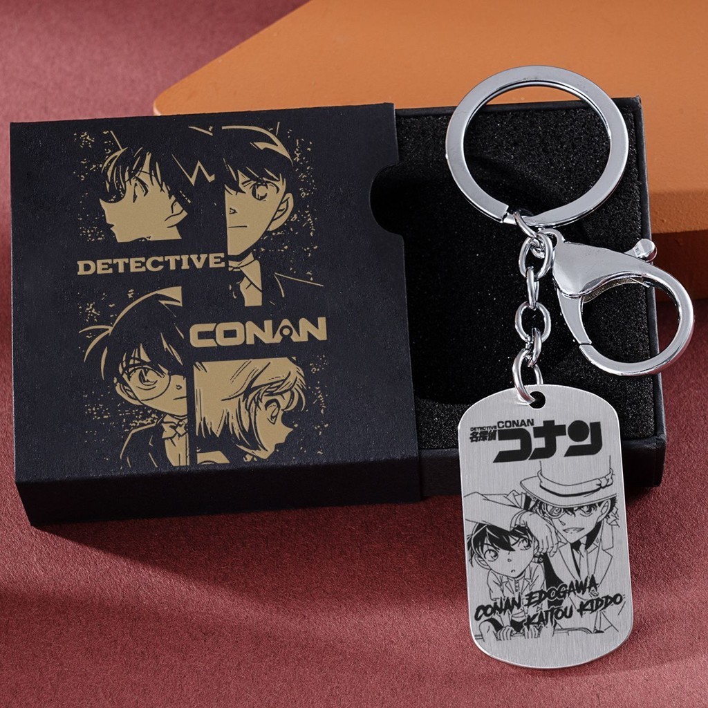 [คลังสินค้าพร้อม] Detective Conan สินค้า Ai Haihara Kudo Shinichi Kid Amuro Toru Akai Shuichi พวงกุญแจโลหะจี้พนักงานออฟฟิศนักเรียนต้อง-