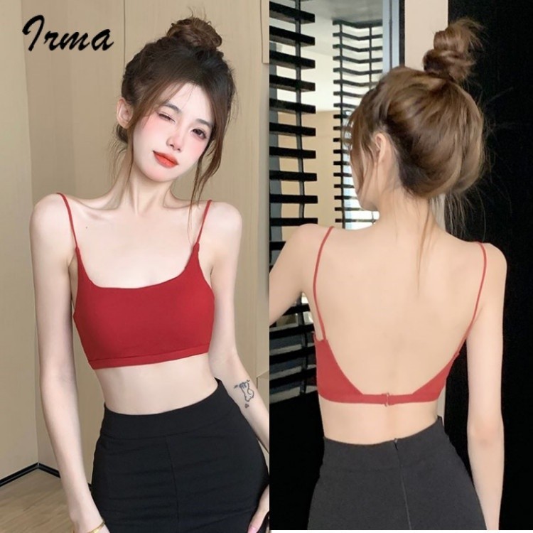 Spaghetti Strap U-Shaped One-Piece Push up Bras บราไร้สายพร้อมแผ่นรองหน้าอกสําหรับผู้หญิง
