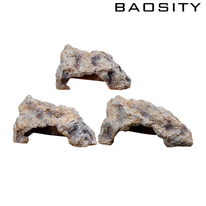 [Baosity] Reptile Hiding Cave Hide Cave Save Sturdy Portable Handcrafts จําลองน้ําหนักเบา
