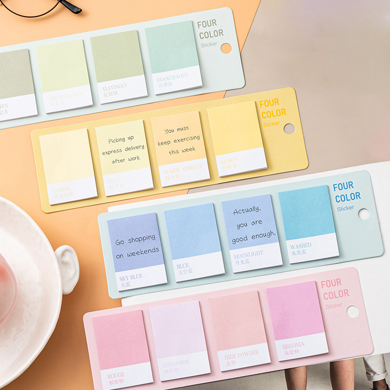 80/120 แผ่น Minimalist Gradient Series Sticky Notes School Office กระดาษบันทึกแบบฉีกได้