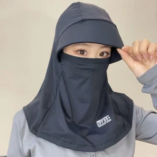 Jsjjingpหมวกกันแดดกันแดด,ป้องกันรังสียูวีสีทึบฤดูร้อนหมวกป้องกันรังสียูวี,ลําลองปีกกว้างยามคอกันฝุ่นชาหยิบหมวกฤด