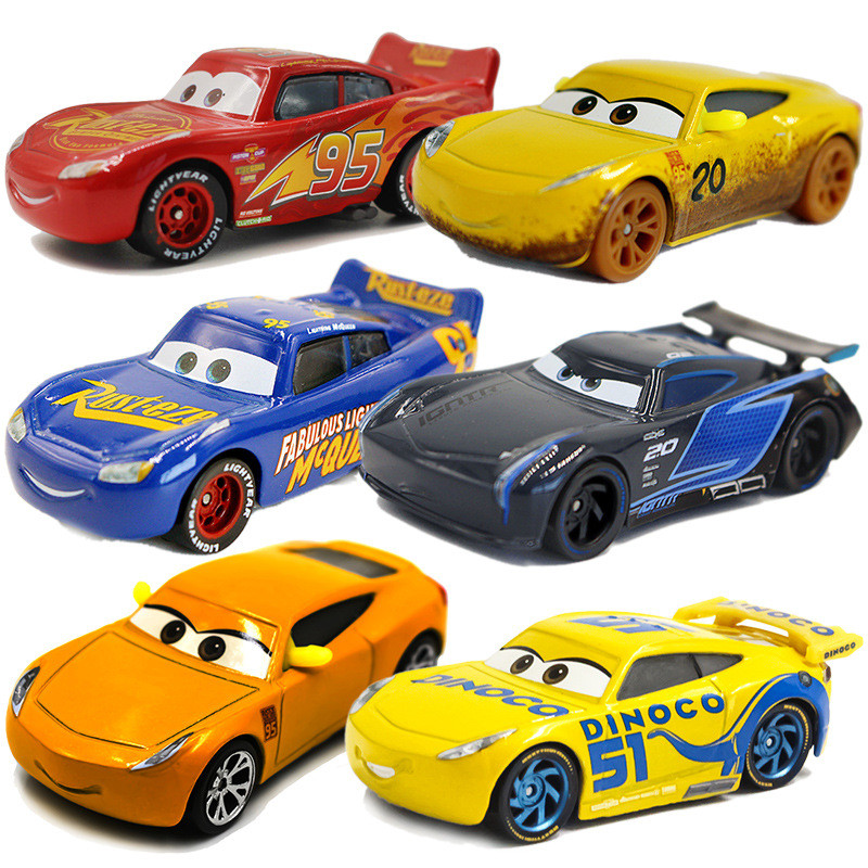 Disney Pixar Cars 2 3 Lightning McQueen Cars 3: Champion McQueen, Black Storm, Jackson 51, Cool Car 