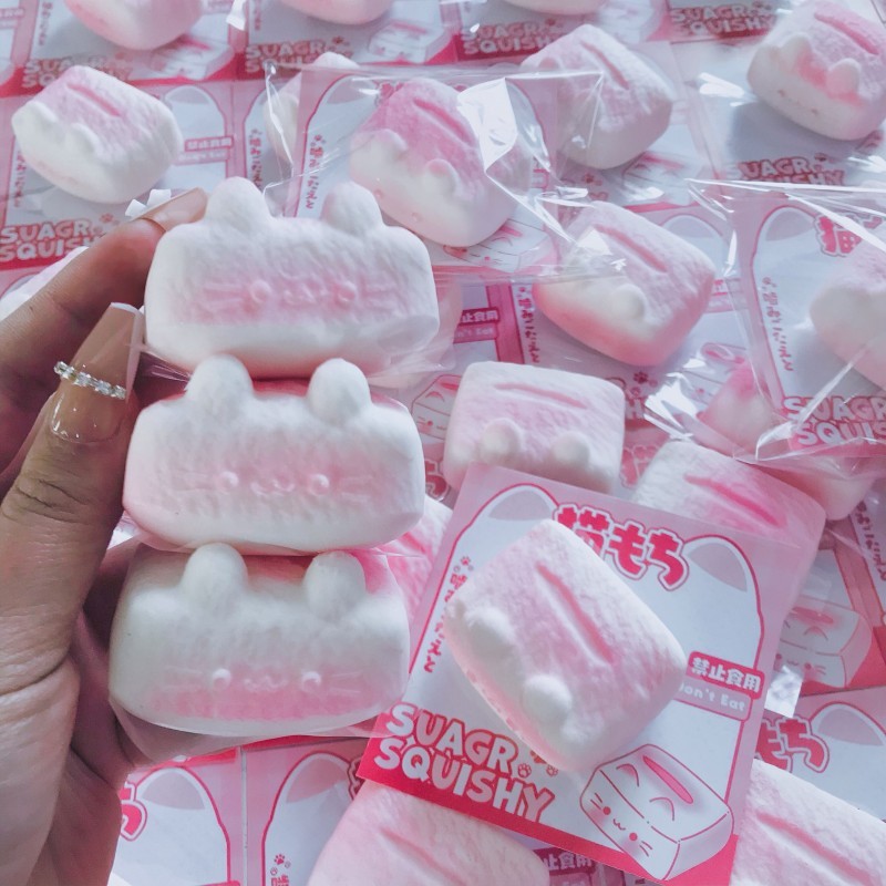 Sugar Squishy Cat Rice Cake Bar สกุชชี่ที่เพิ่มขึ้นช้า