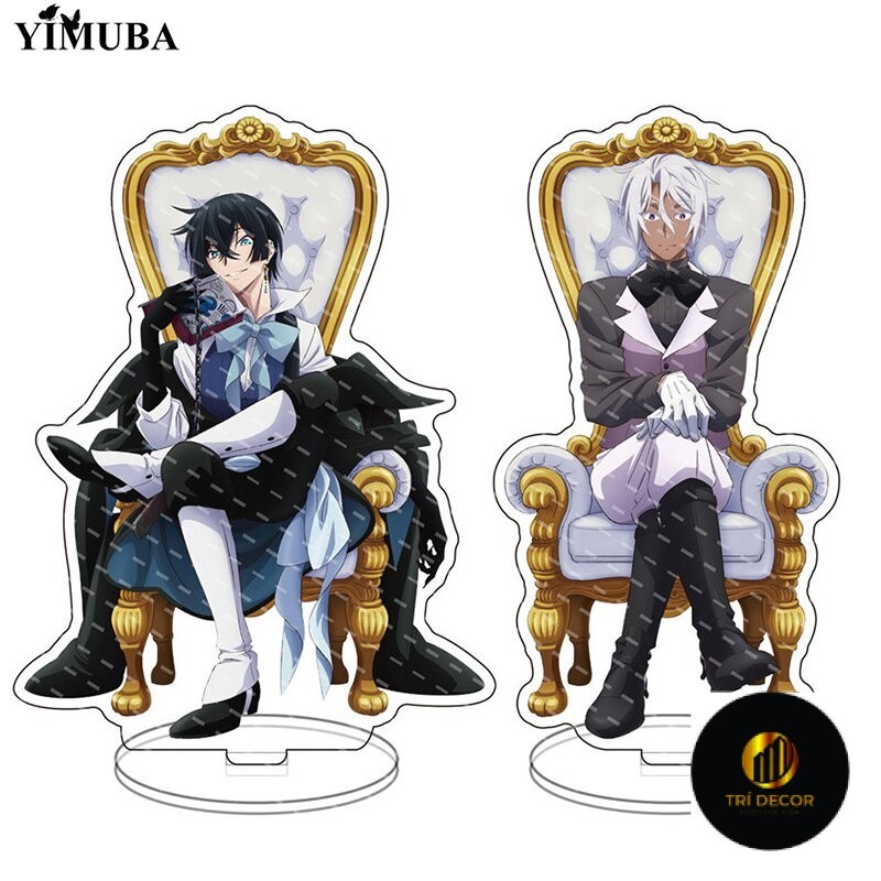 แวมไพร์อะนิเมะ Standee Model The Case Study of Vanitas น่ารัก Vanitas Jeanne อะคริลิคตั้งโต๊ะรูปปั้น