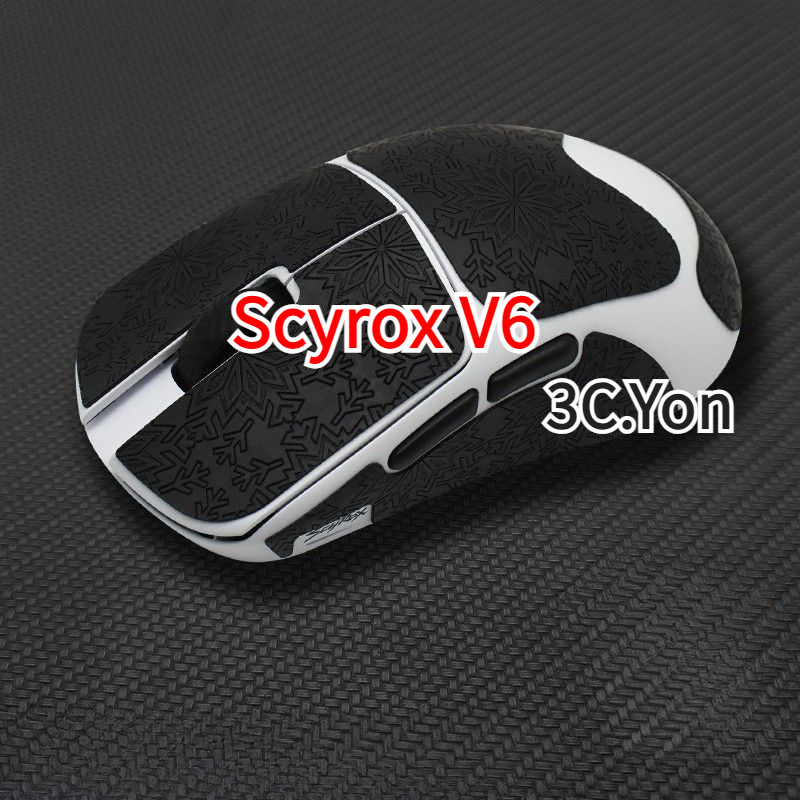 จับเมาส์ Scyrox V6 เมาส์สําหรับเล่นเกมไร้สายผิวเทปกันลื่นธรรมดาตามหลักสรีรศาสตร์ลื่นด้านข้าง Ergonom