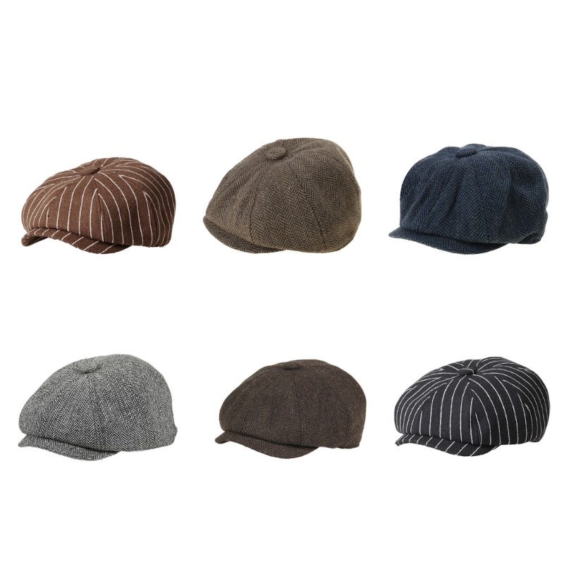 เป็น> เด็กมีสไตล์แปดเหลี่ยมหมวกเบเร่ต์คลาสสิก Paperboys หมวกบิดสําหรับเด็ก