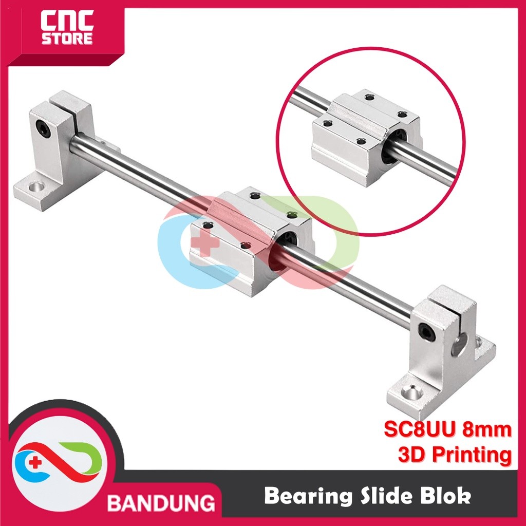 SCS8UU SC8UU BEARING SLIDE BLOCK 8MM LM8UU พิมพ์ 3D