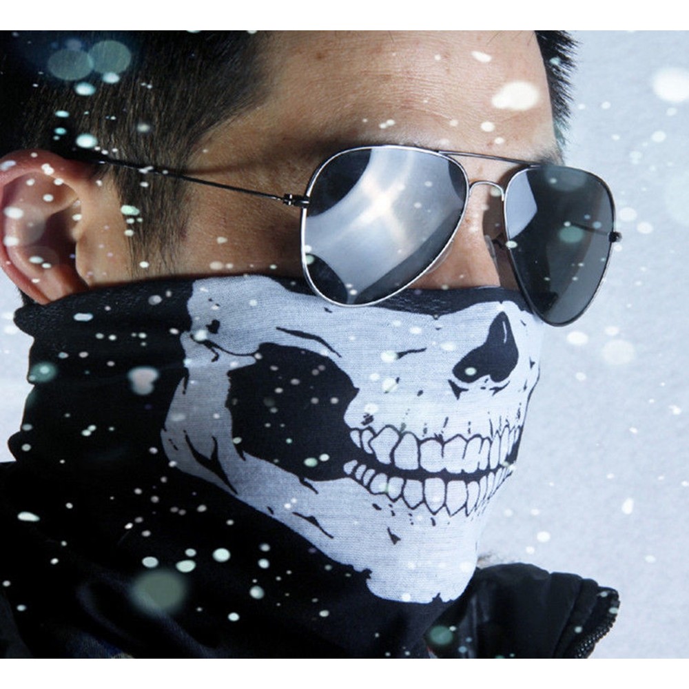 ใหม่โครงกระดูก Ghost Skull Face Mask Biker Balaclava เครื่องแต่งกายฮาโลวีนคอสเพลย์ COD