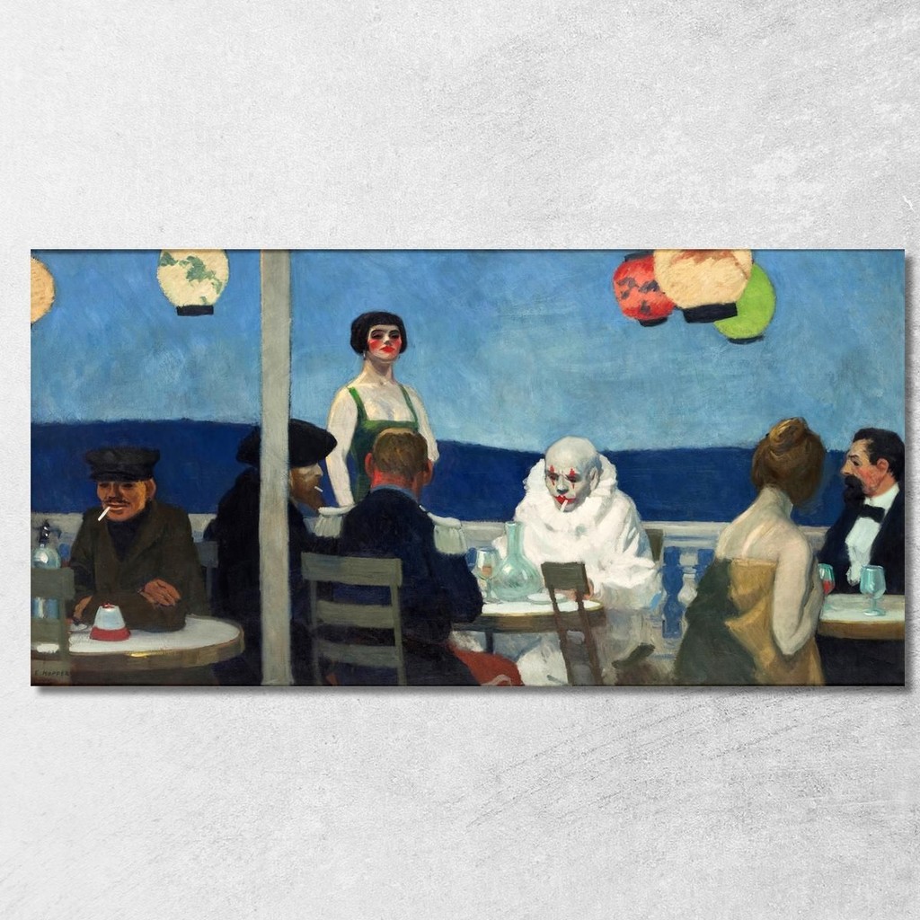 Blue Evening Edward Hopper, eho38 ภาพพิมพ์บนผ้าใบแคนวาส