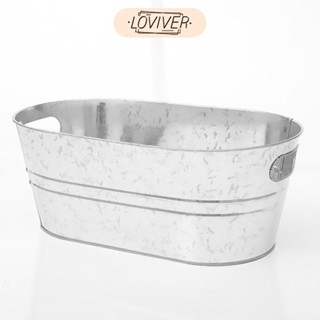LOVIVER อ่างเครื่องดื่มชุบสังกะสีถังชุบสังกะสีเบียร์แชมเปญระ…