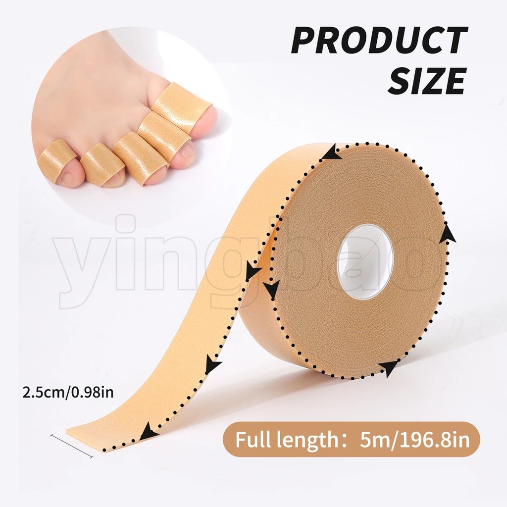 5m Foot Care สติกเกอร์กาว Protector Pads,ส้นเทปสําหรับชายหญิงป้องกัน Blister และ Chafing เบาะป้องกัน