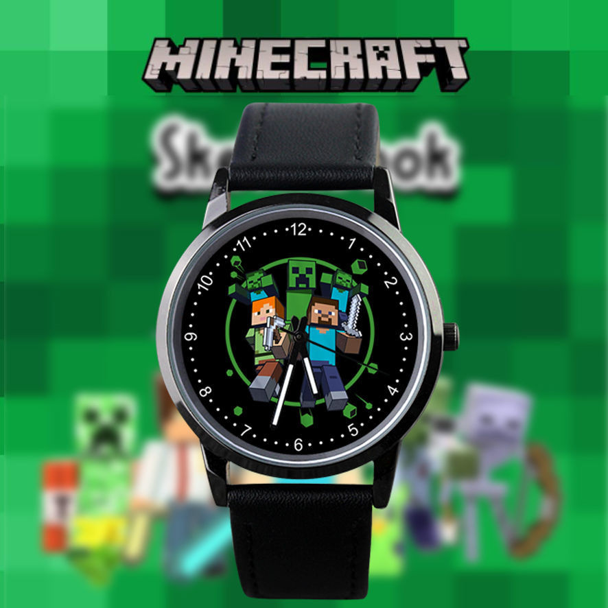 Minecraft Minecraft Creeper Dream Ending Dragon Simple Middle School Student Watch นาฬิกาข้อมือควอตซ์กันน้ํา