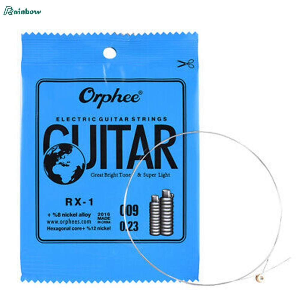 <RAINBBWW-TH ลดกระหน่ํา >10PCS Orphee Single Strings สําหรับกีตาร์ไฟฟ้า 1st E-String(.009) เปลี่ยน