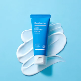 Real Barrier Aqua Soothing Cream 75ml เรียล แบริเออร์ ครีมบำรุงผิวหน้าเนื้อเจล.