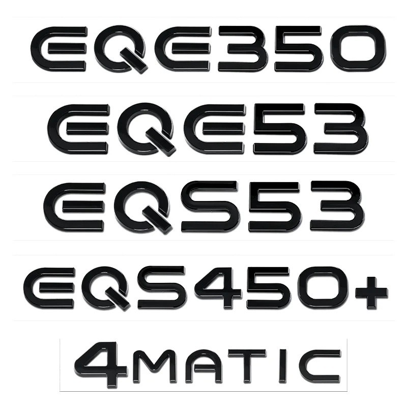 สีดําเงินตัวอักษรสําหรับ Mercedes Benz ใหม่พลังงาน EQA260 EQB300 EQC350 EQS450+ EQE350 EQE53 EQS53 4