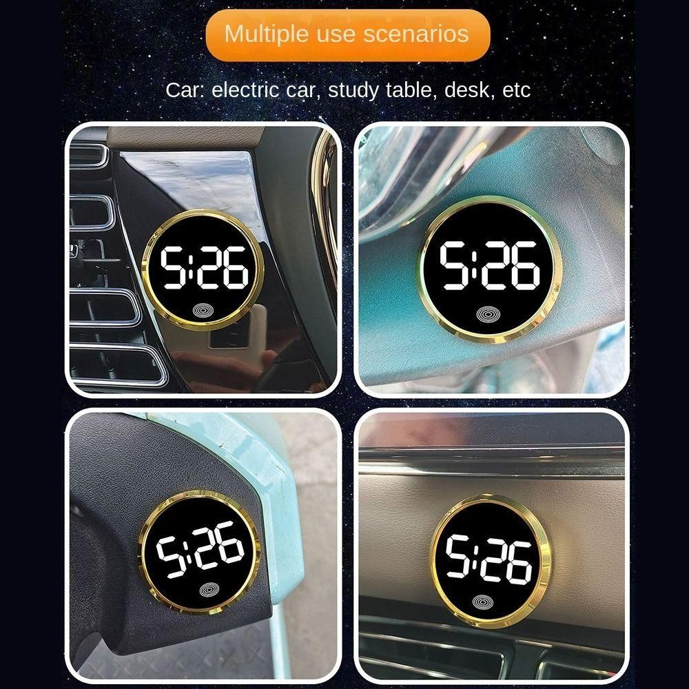 โซนาร์ นาฬิกาดิจิตอล,มินินําแสดงเวลารถแดชบอร์ดนาฬิกา,เครื่องประดับอัตโนมัติแปลกสัมผัสเปิดใช้งานใบ้ส่องสว่างนาฬิการถบ้าน/สํานักงา - รูปที่ 2