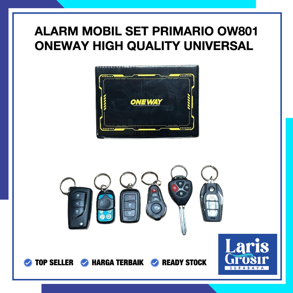 OneWay Car Alarm Remote System Primario Type OW801 Premium Complete Set Universal WHOLESALE SURABAYA