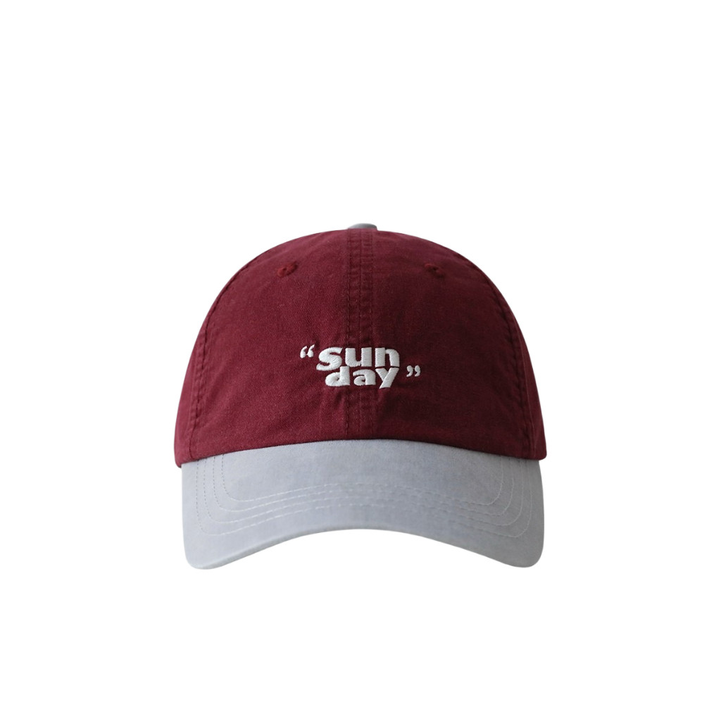 The Cap หมวกแก๊ปเบลบอลปัก “Sunday” สีพื้น มี 4 สี