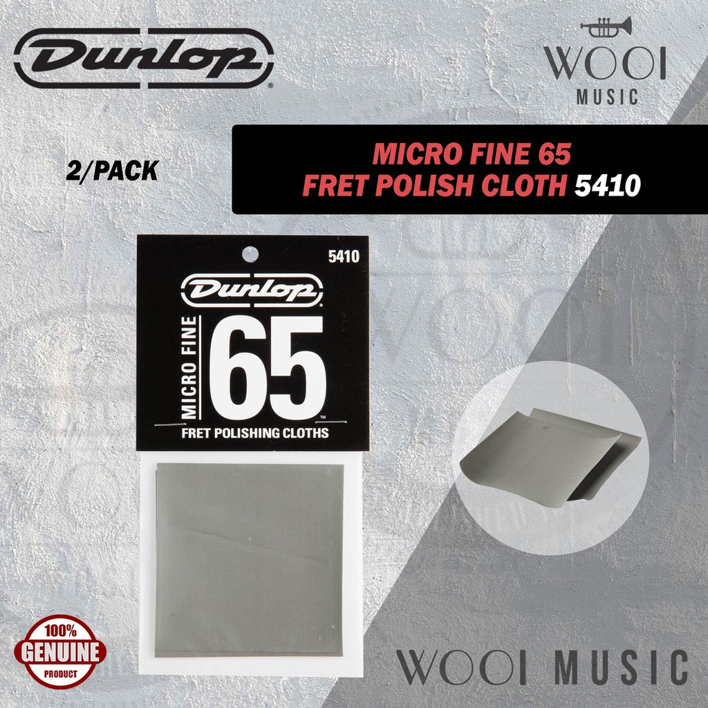 Jim Dunlop 5410 System 65 Micro Fret Cloth / Guitar Fret Polishing (แพ็ค 2 ชิ้น) -