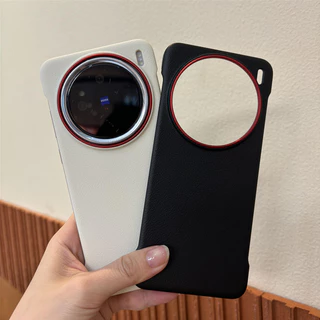 Frameless Ultra Slim หนังเนื้อ Hard pc กรณีด้านหลังสําหรับ Vivo X300 X200 Ultra/X200 Pro/X200 Pro Mini x200 FE หรูหราฝาครอบแม่เหล็ก