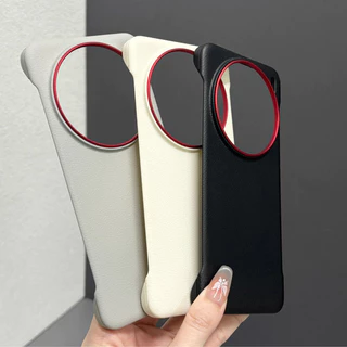 Frameless Ultra Slim หนังเนื้อ Hard pc กรณีด้านหลังสําหรับ Vivo X300 X200 Ultra/X200 Pro/X200 Pro Mini x200 FE หรูหราฝาครอบแม่เหล็ก
