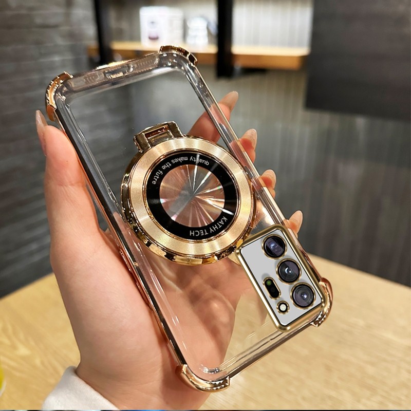 สําหรับ samsung note 20 ultra samsung note 20 กระจกกันกระแทกขาตั้ง Anti-Fall ชุบเคสโทรศัพท์แบบนุ่มพร้อมตัวป้องกันเลนส์กล้องฝาหลัง XXXB3