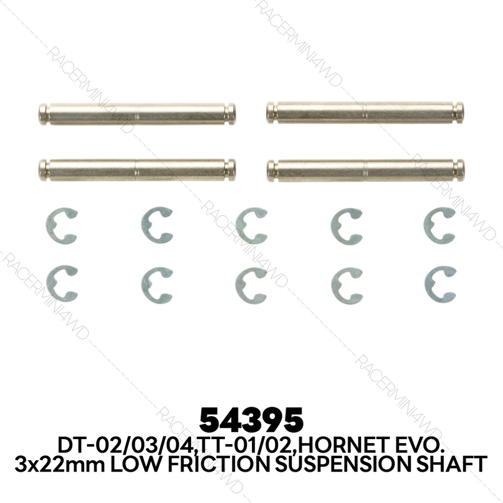TAMIYA 54395 DT-02/TT-01/TT-02 3x22mm Low Friction Suspension Shaft (4pcs.)