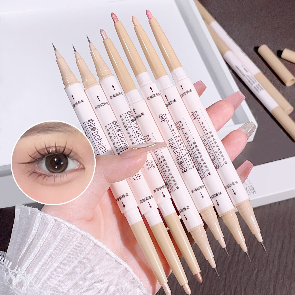 ไฮไลท์ดวงตาแบบ อายไลเนอร์ ไฮกลอส ความรู้สึกสามมิติ เรียบ กันน้ำ กันเหงื่อ ติดทนยาวนาน ปากกาอายแช