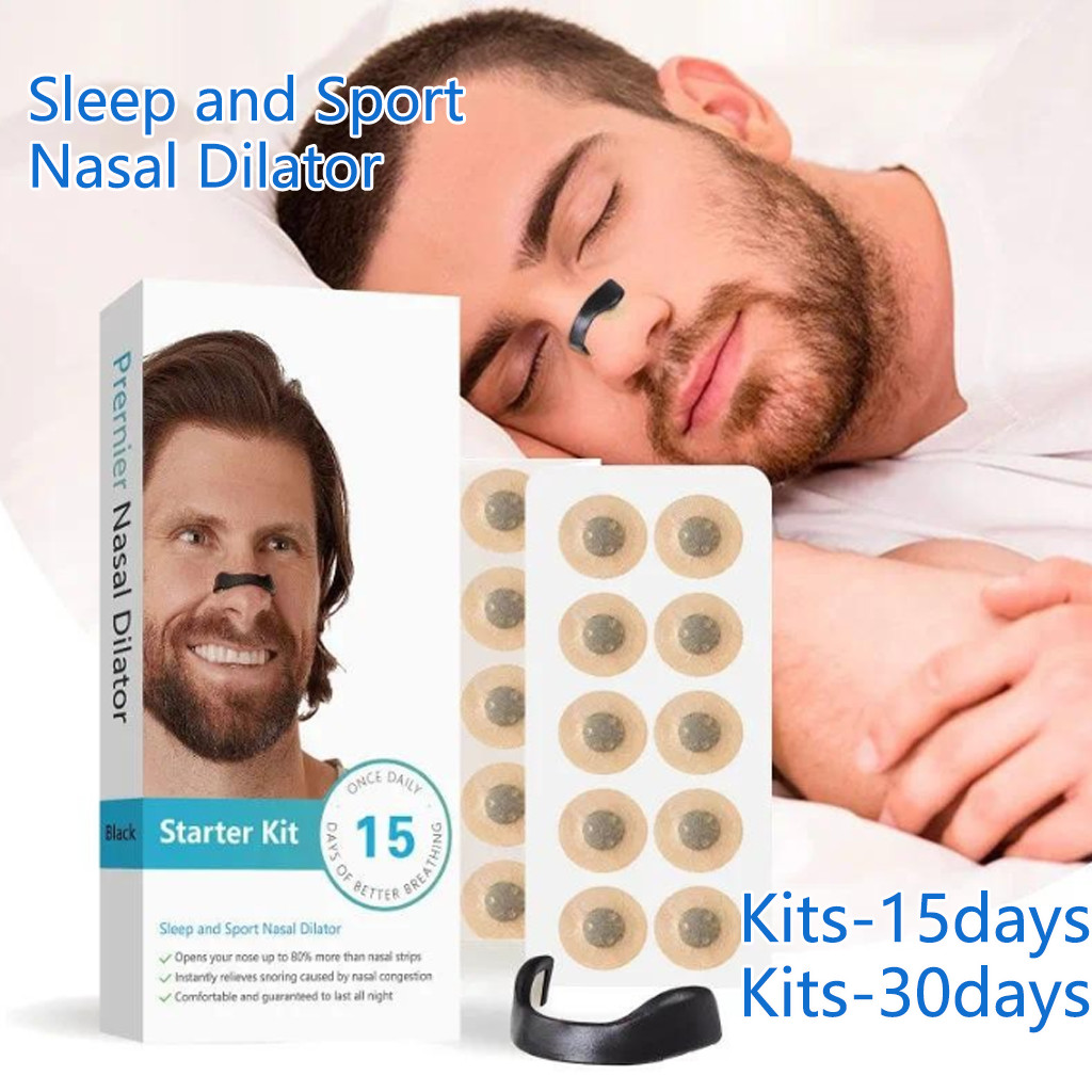 15-30 วัน Sport Nasal Dilator Sleep Nasal Breathing Dilators Kit Nose Breathe Strips Magnetic Strips