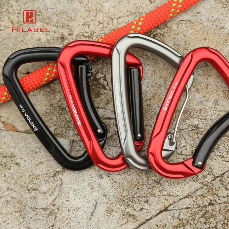 Hilabee 25KN D-Ring Carabiners 4 Gate Auto Locking พวงกุญแจ Clasp Aluminium Carabiner